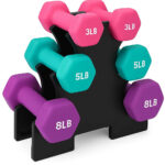 Marxx Dumbbell Set - 3LB, 5LB, 8LB with Stand