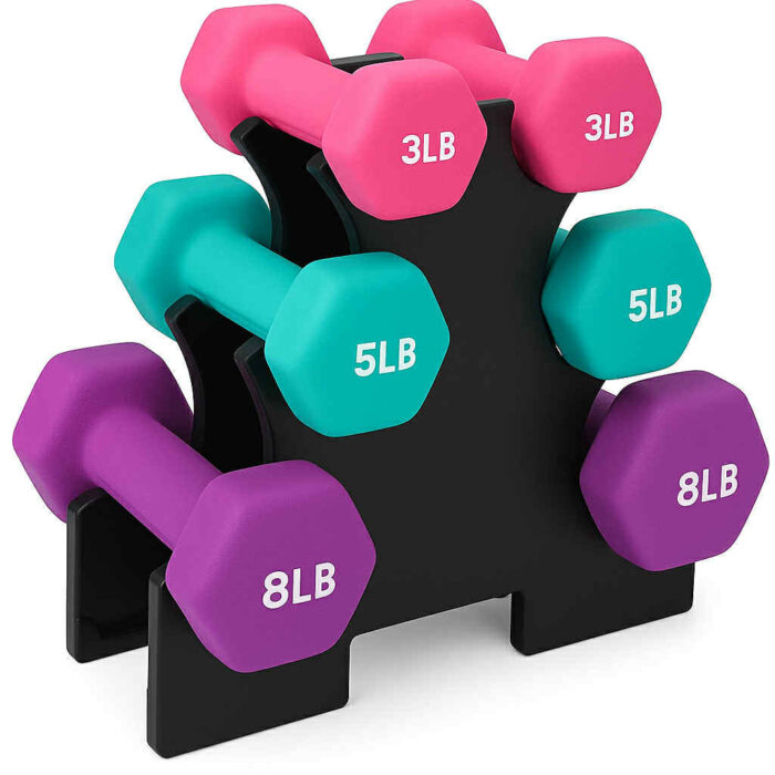 Marxx Dumbbell Set – 3LB, 5LB, 8LB with Stand – Marxx Fitness