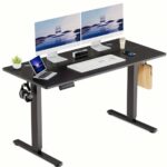 Electric Sit-Stand Desk (55", Black)