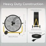 High Velocity Steel Drum Fan (24IN, 3 Speed) - Image 3