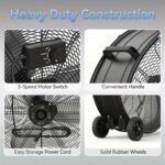 High Velocity Steel Drum Fan (30IN, 3 Speed) - Image 6