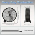 High Velocity Steel Drum Fan (30IN, 3 Speed) - Image 3