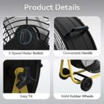 High Velocity Steel Drum Fan (24IN, 3 Speed) - Image 6