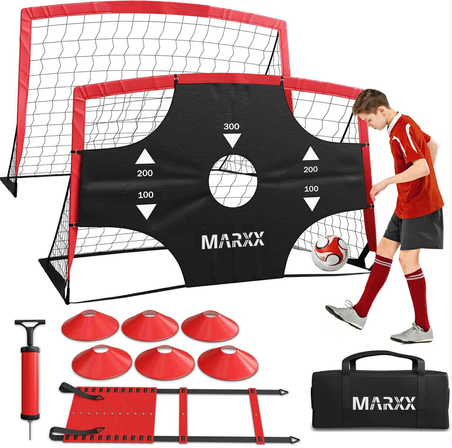 Marxx Soccer Goals 2 Marxx Football Goal Set (2 Goals, 6FT x 4 FT) - Image 1